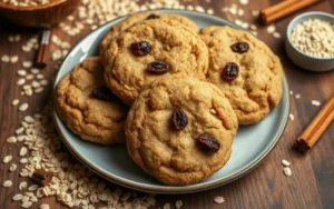 Vegan Oatmeal Raisin Cookies