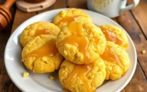 Cornbread Cookies with Honey Glaze