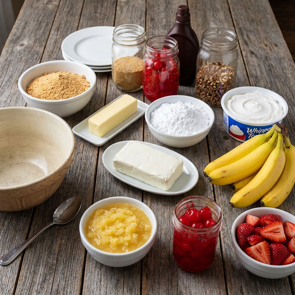 Easy Banana Split Cake Recipe