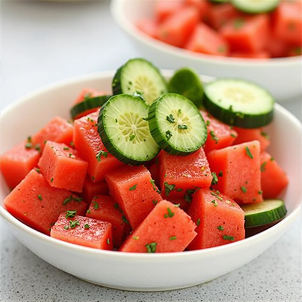 Watermelon Cucumber Salad